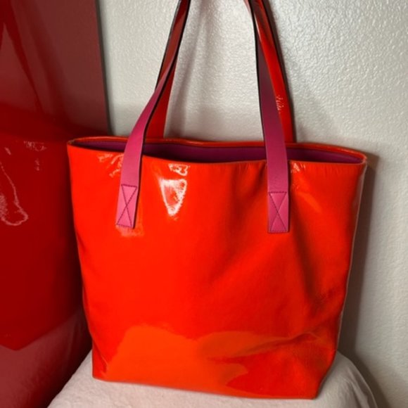 Kate Spade Fun Orange Pink Shoulder Bag - Picture 4 of 16